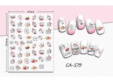 3D Nail Stickers - CA-579 3D Nail Stickers - CA-579